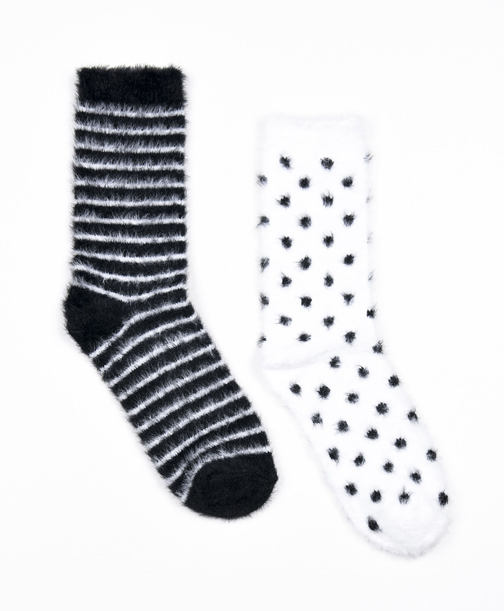 Pack 2 calcetines mujer puntos líneas suaves Pack 2 calcetines mujer puntos líneas suaves