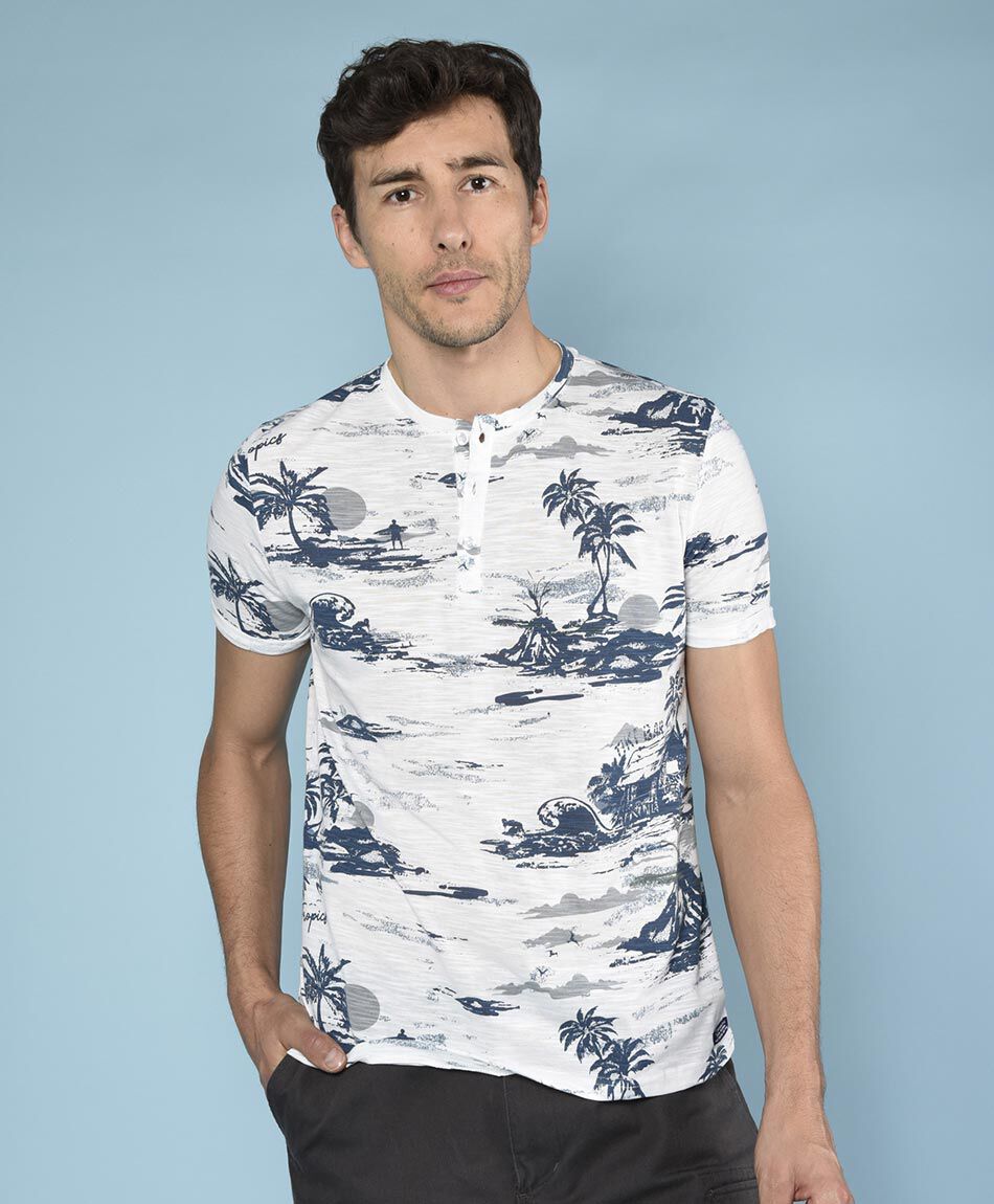 Polera manga corta cuello redondo