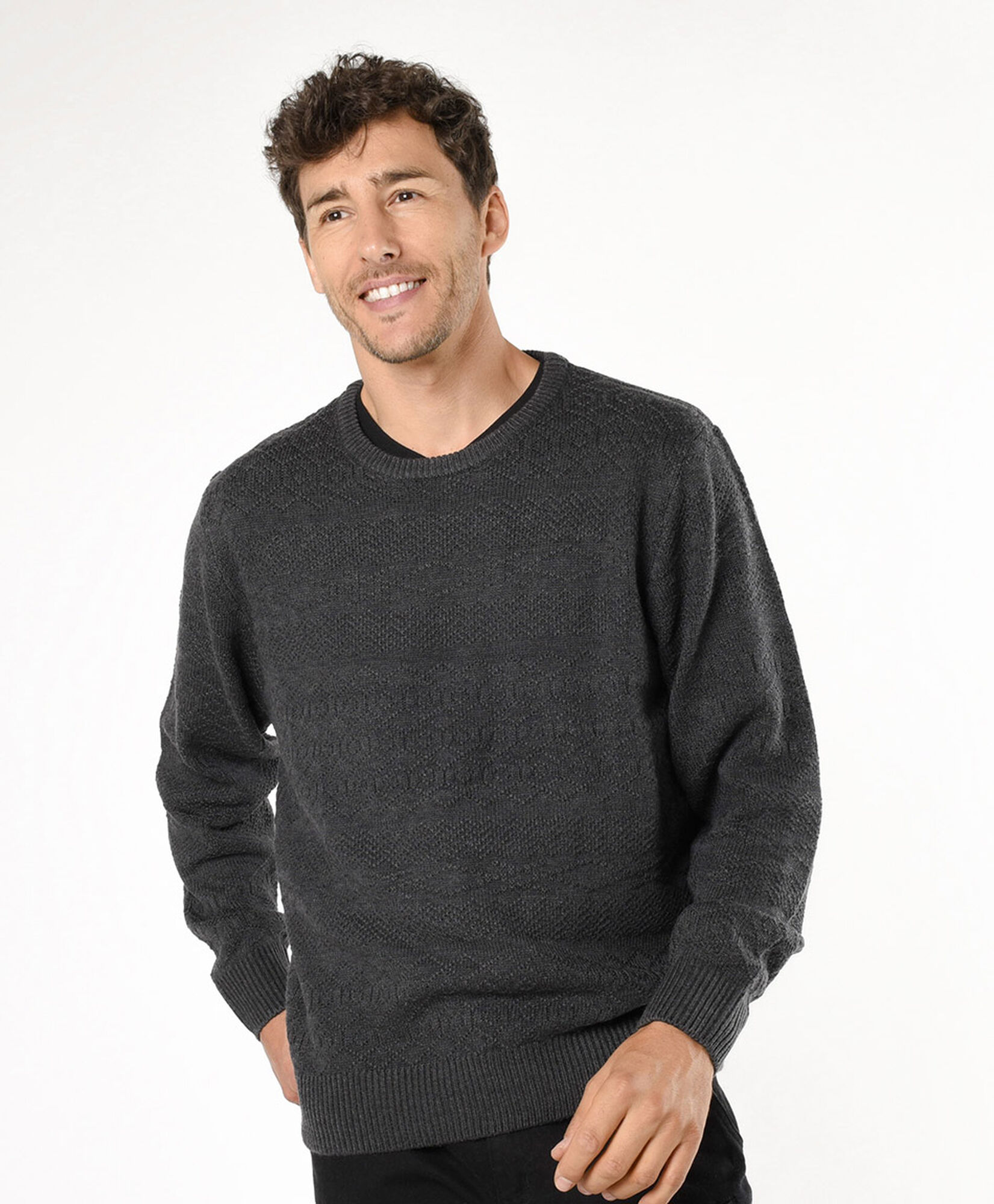 Sweater hombre jacquard liso Sweater hombre jacquard liso
