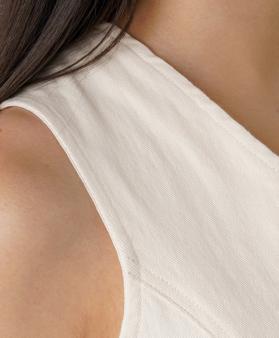 Vest mujer entallado lazo