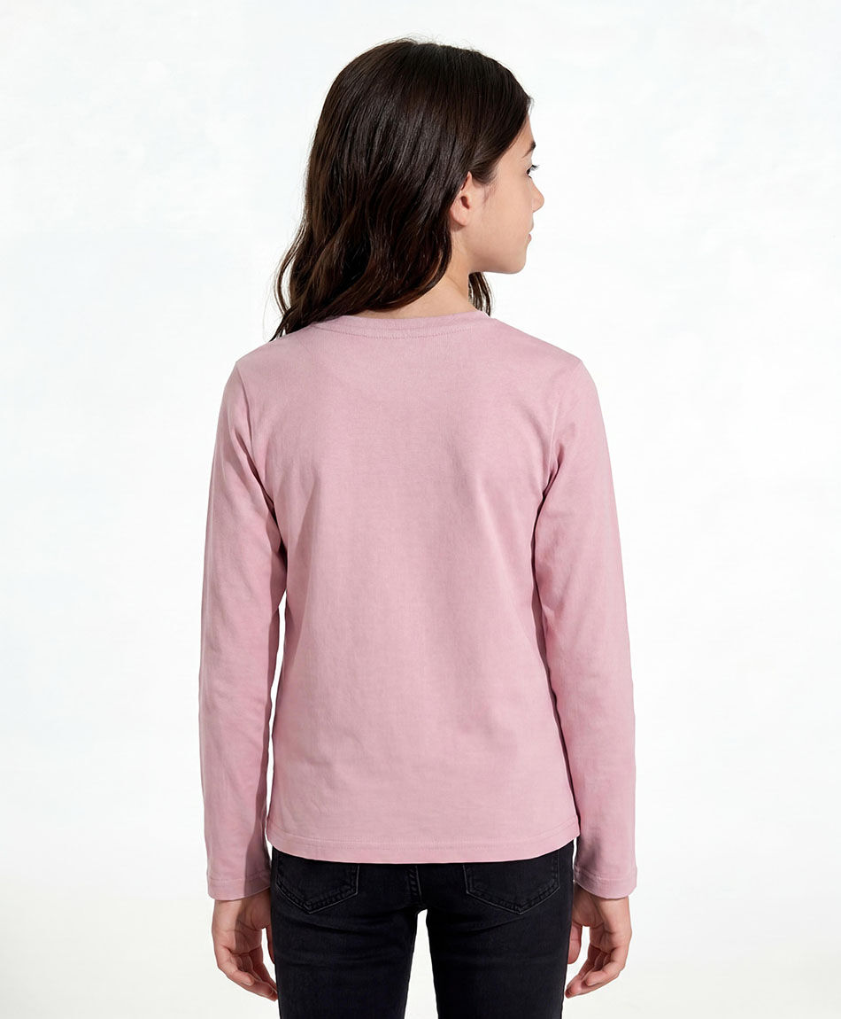 Polera ni&ntilde;a estampado estrellitas