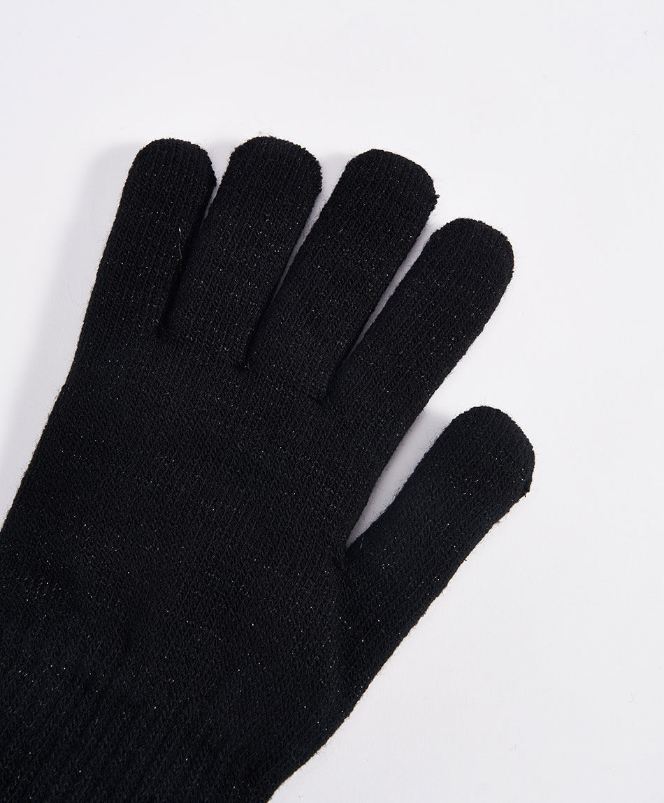 Guantes mujer lurex negro