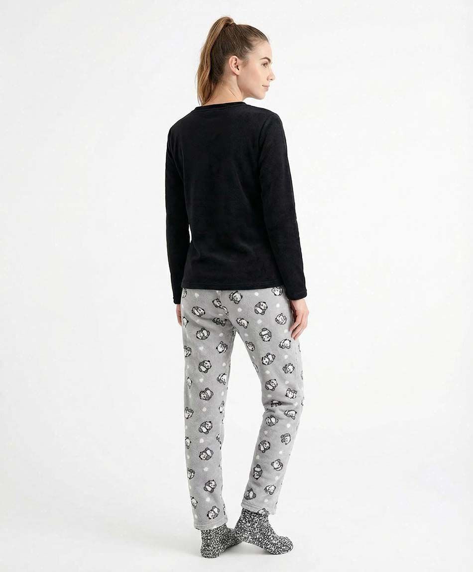 Pack pijama + calcetines gatitos black