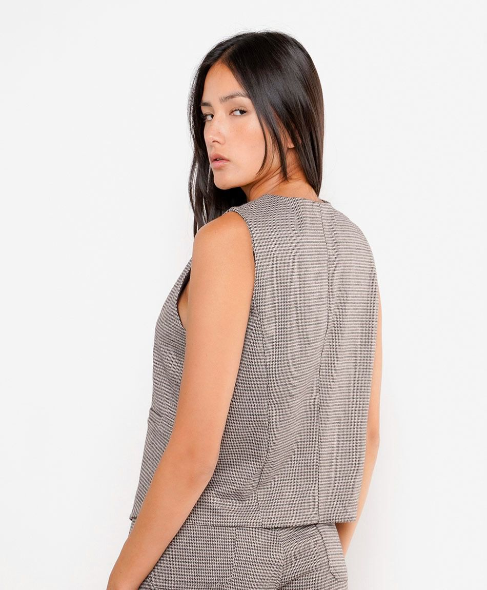 Vest mujer dise&ntilde;o vintage rayas