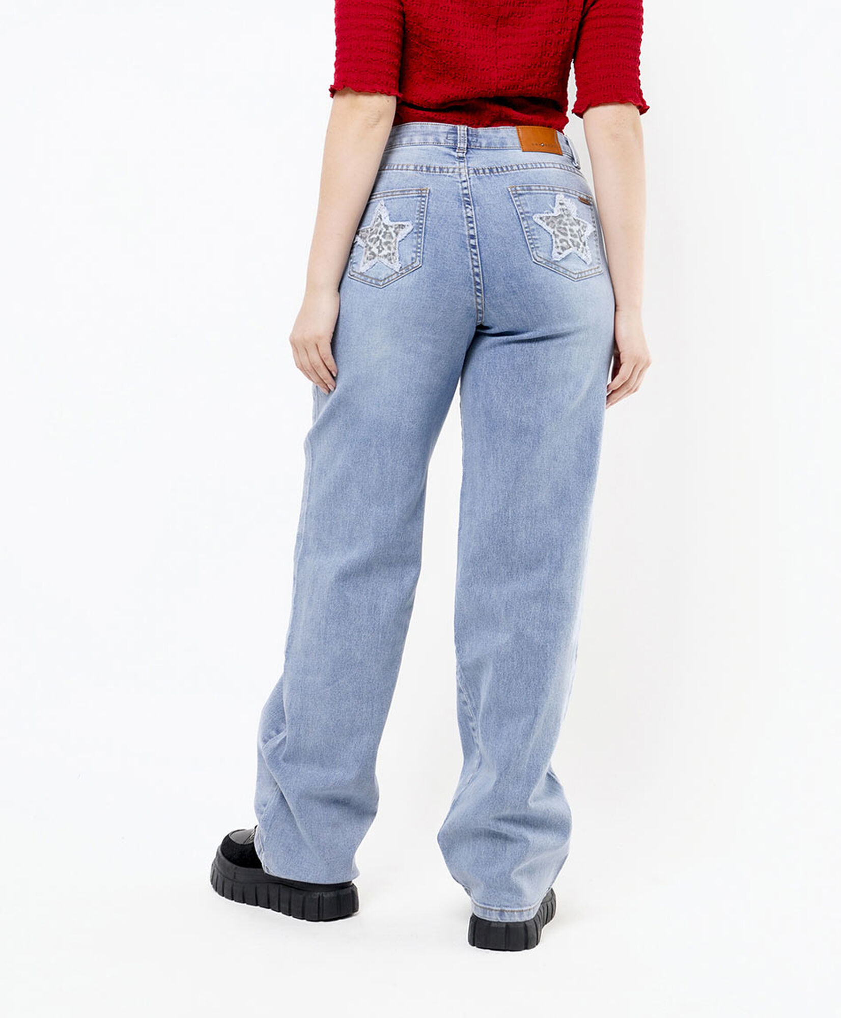 Jeans mujer estrellas animal print wide Jeans mujer estrellas animal print wide