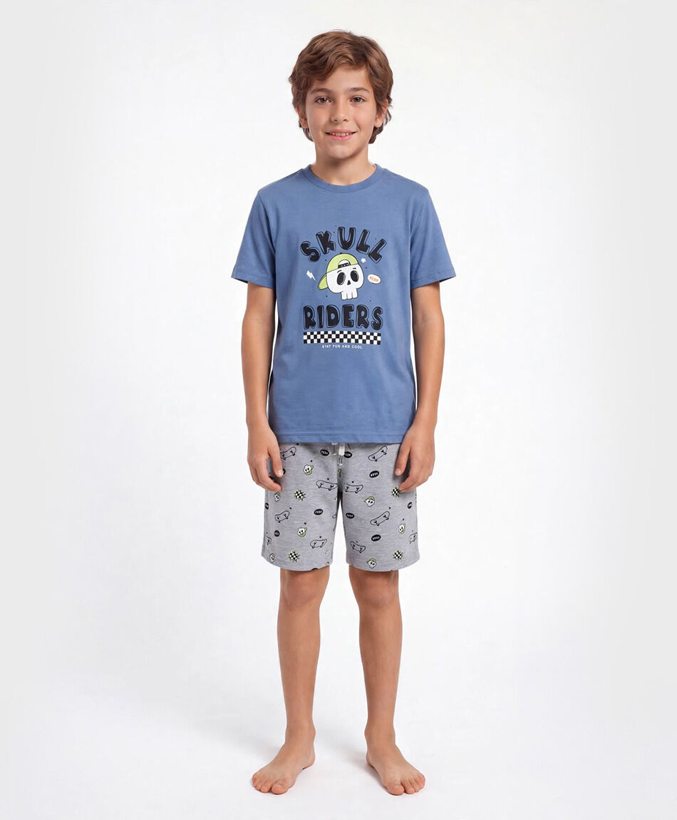 Pijama ni&ntilde;o skate short