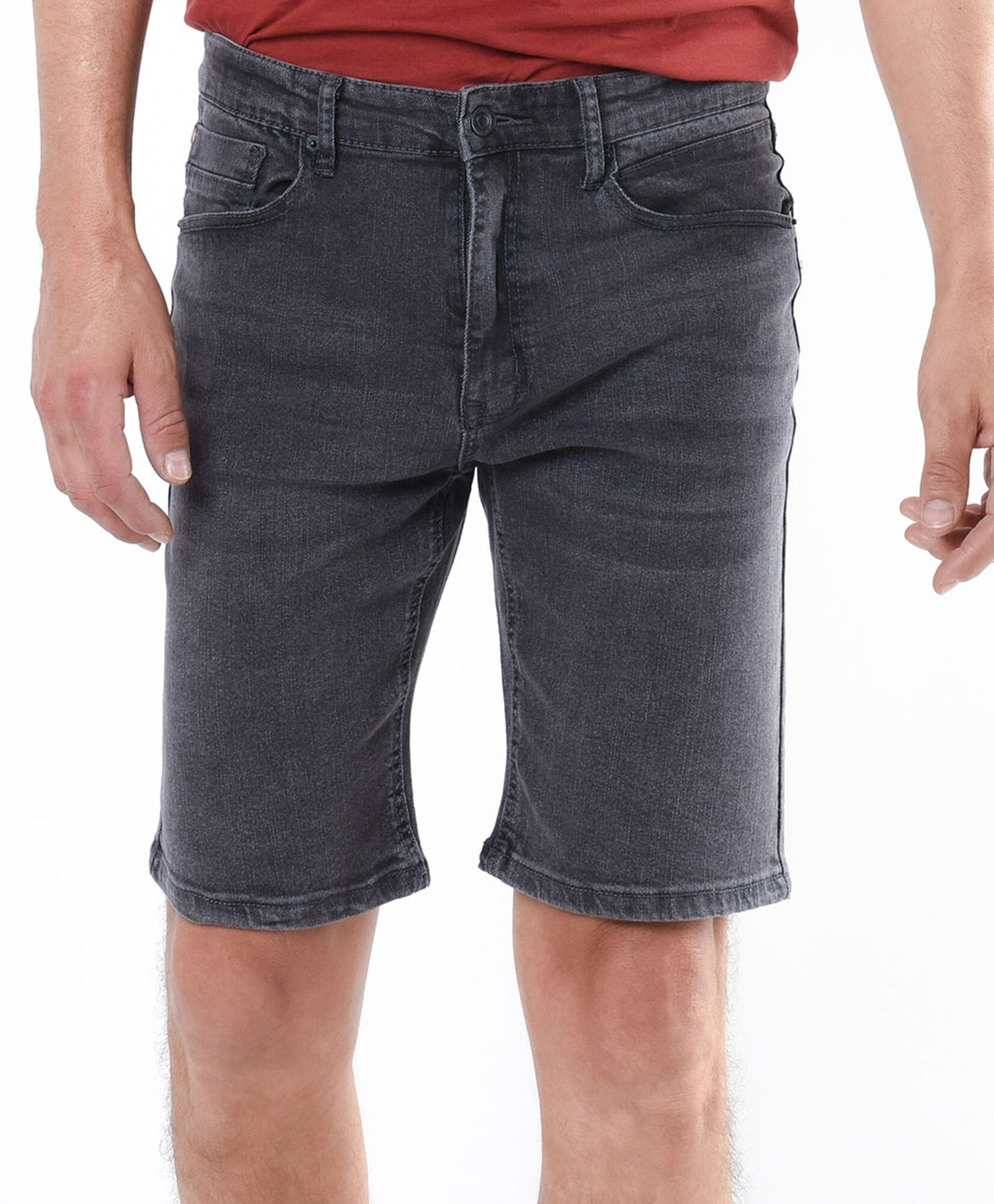 Bermuda hombre mezclilla gris desgastada Bermuda hombre mezclilla gris desgastada