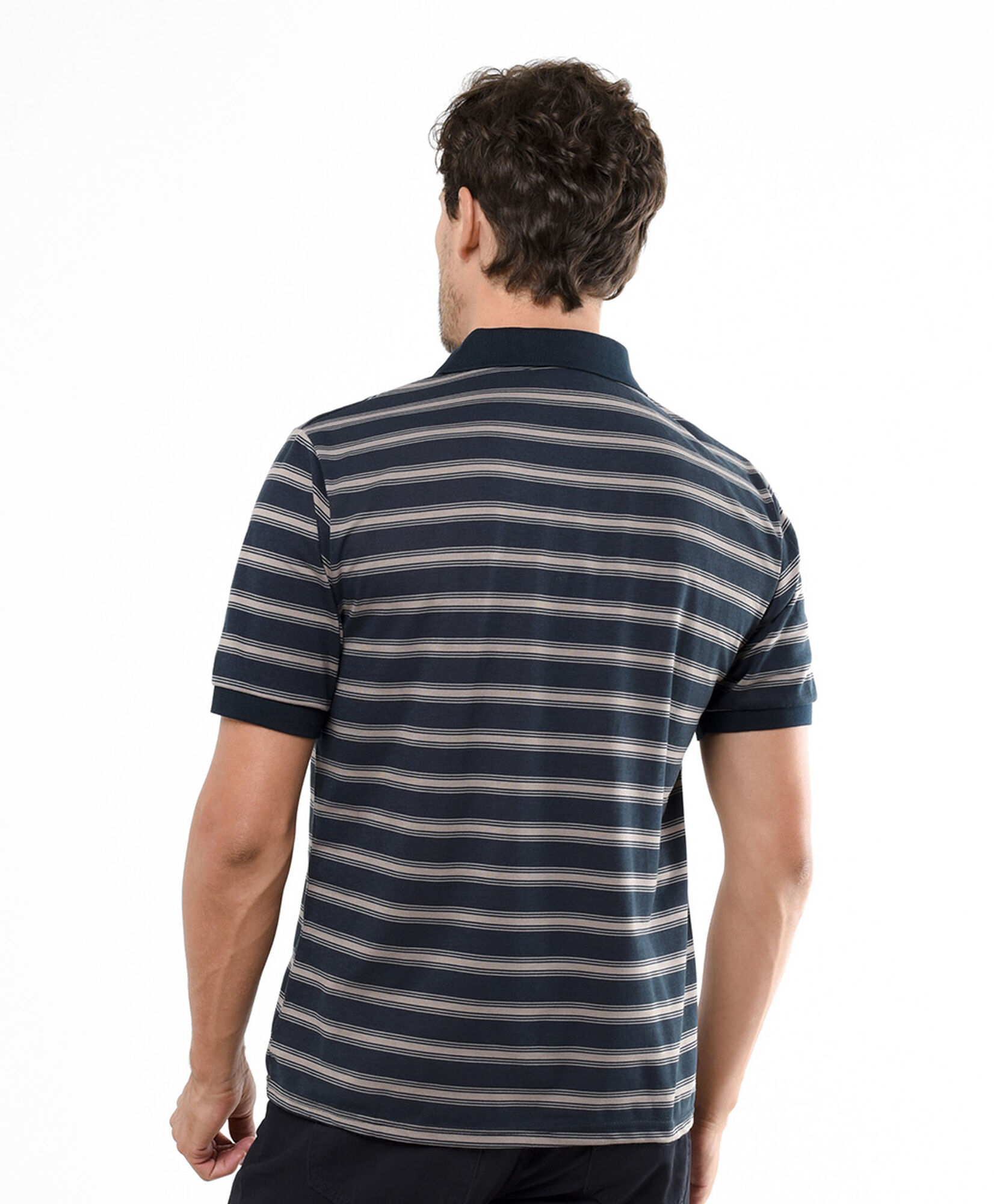 Polera hombre polo líneas Polera hombre polo líneas