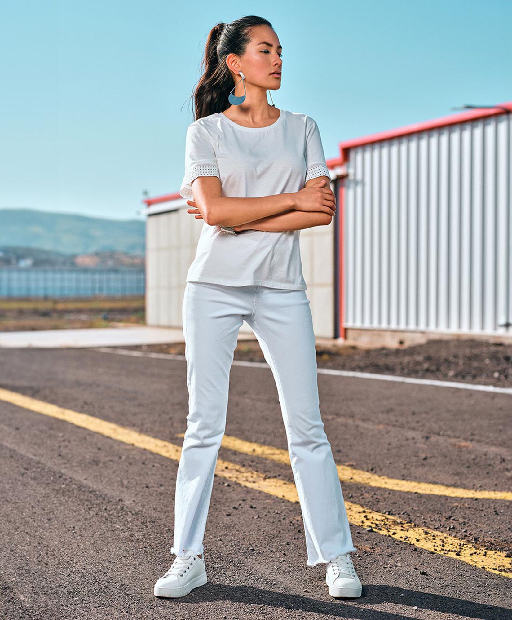 Jeans mujer pinzas flare Jeans mujer pinzas flare