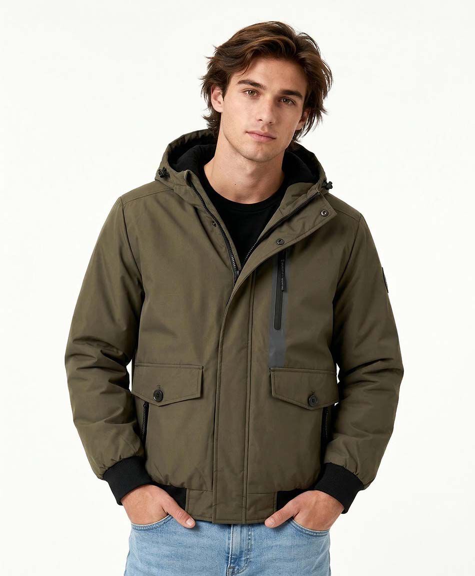 Chaqueta hombre aviadora bolsillos