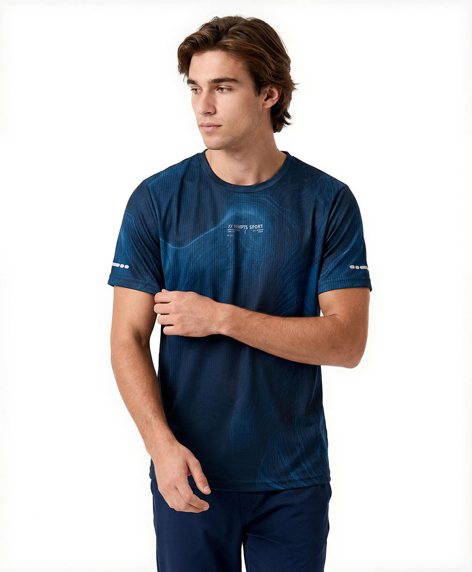 Polera deportiva hombre ondas