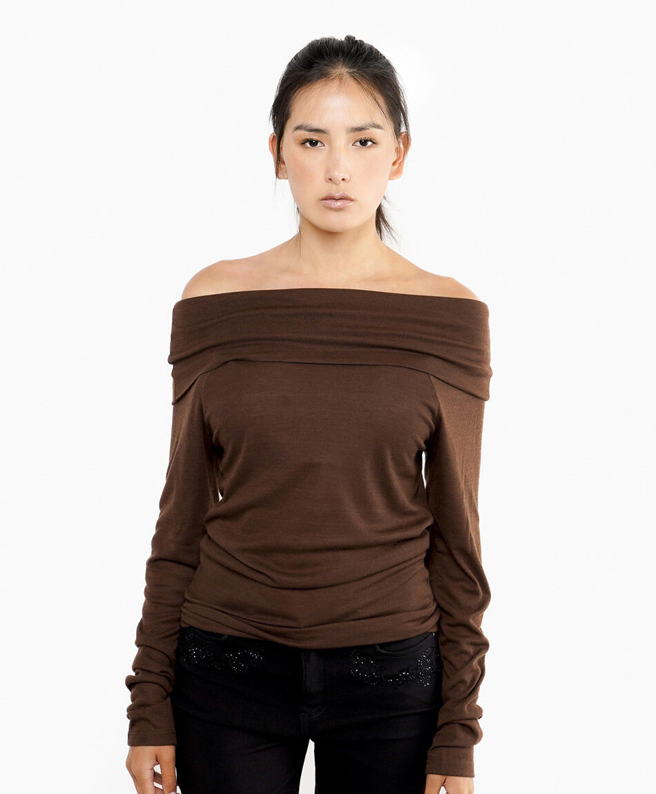 Polera mujer escote bardot