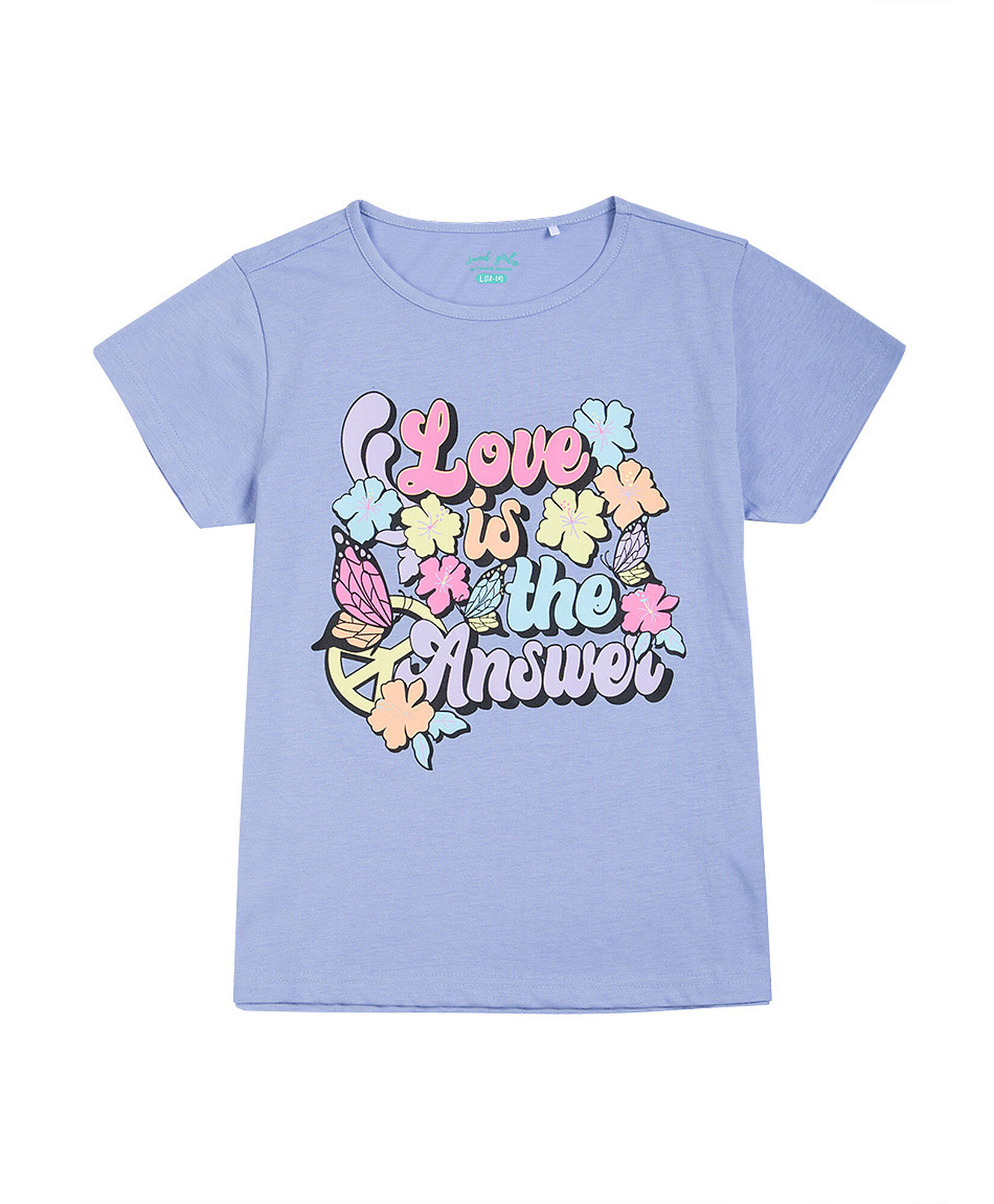 Polera niña frase flores Polera niña frase flores