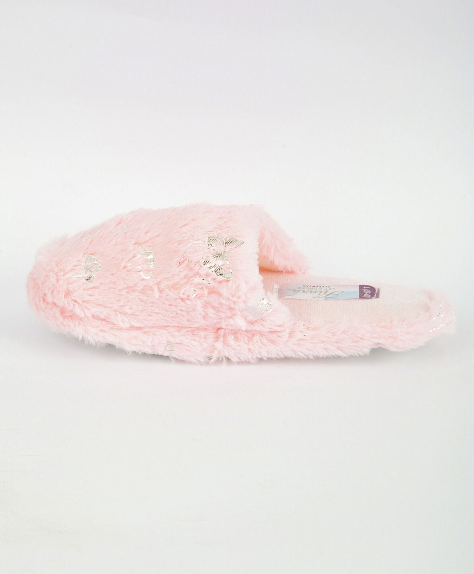 Pantufla mujer brillos mariposas rosada Pantufla mujer brillos mariposas rosada