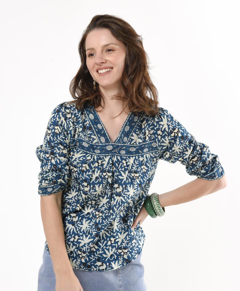 Blusa mujer manga al codo