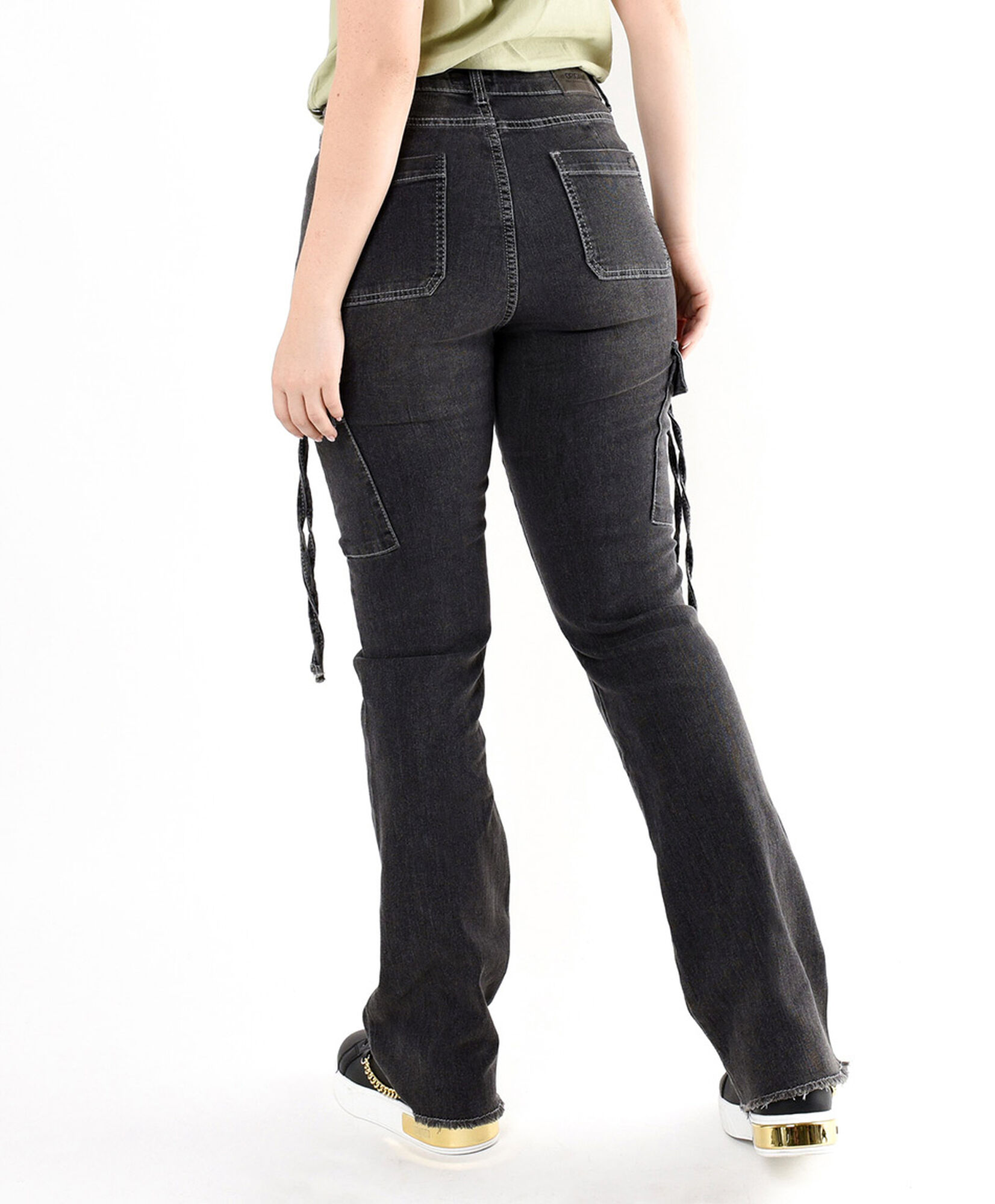 Jeans mujer cargo lazos Jeans mujer cargo lazos