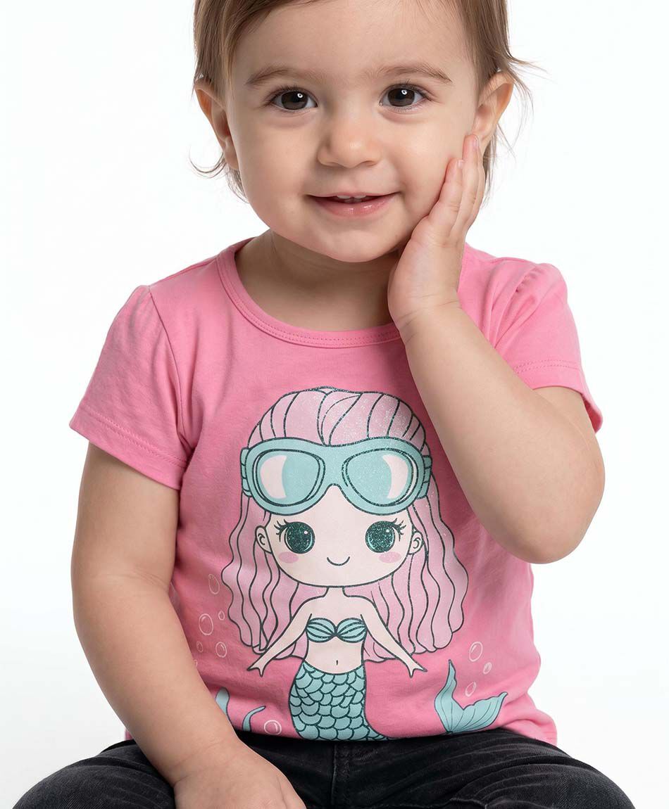 Polera beb&eacute; sirena