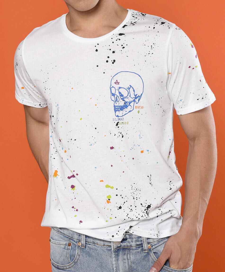 Polera manga corta cuello redondo