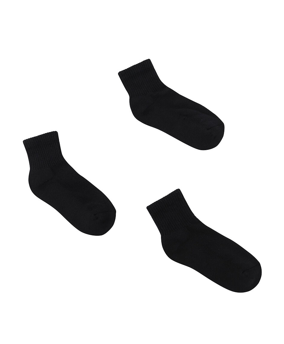 Pack 3 calcetines escolar liso negro