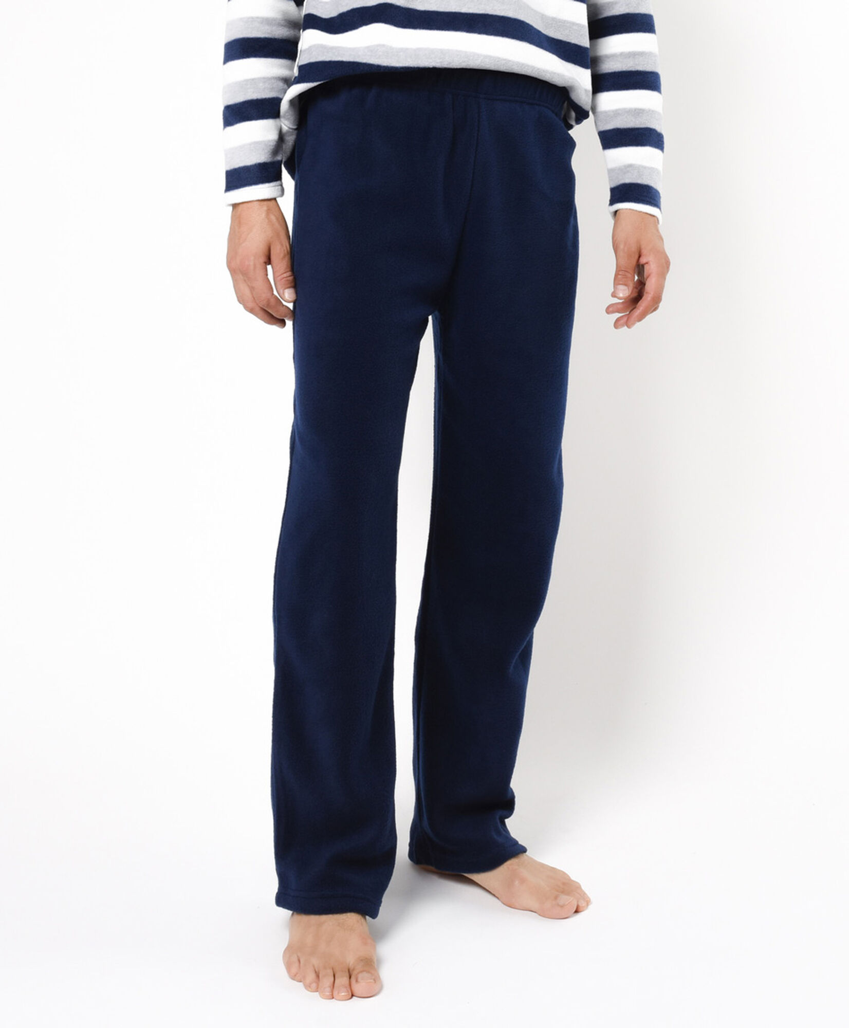 Pijama hombre polar líneas tricolor Pijama hombre polar líneas tricolor