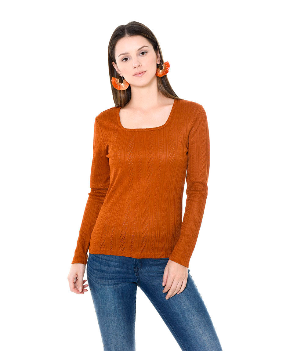 Polera jacquard