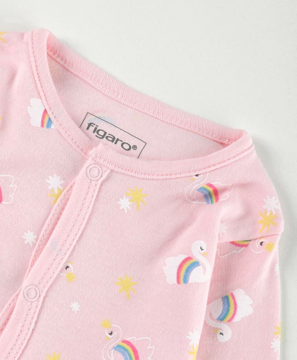 Pijama beb&eacute; cisnes arcoiris