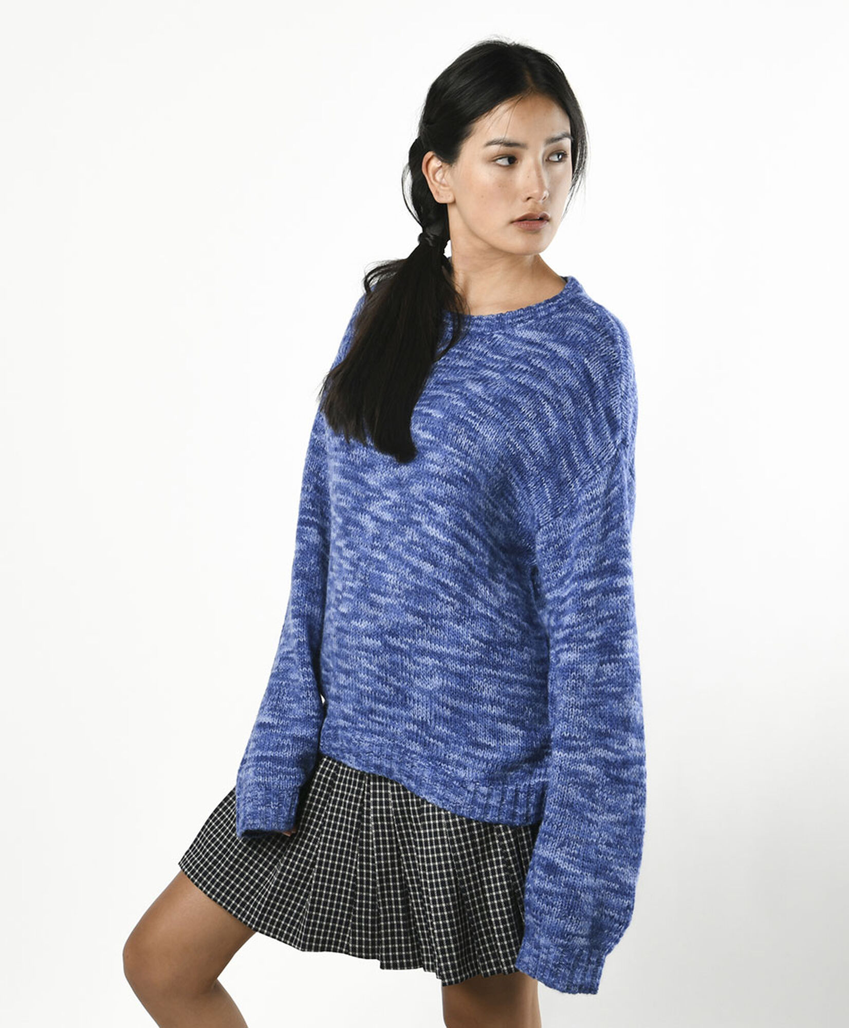 Sweater mujer melange azul Sweater mujer melange azul
