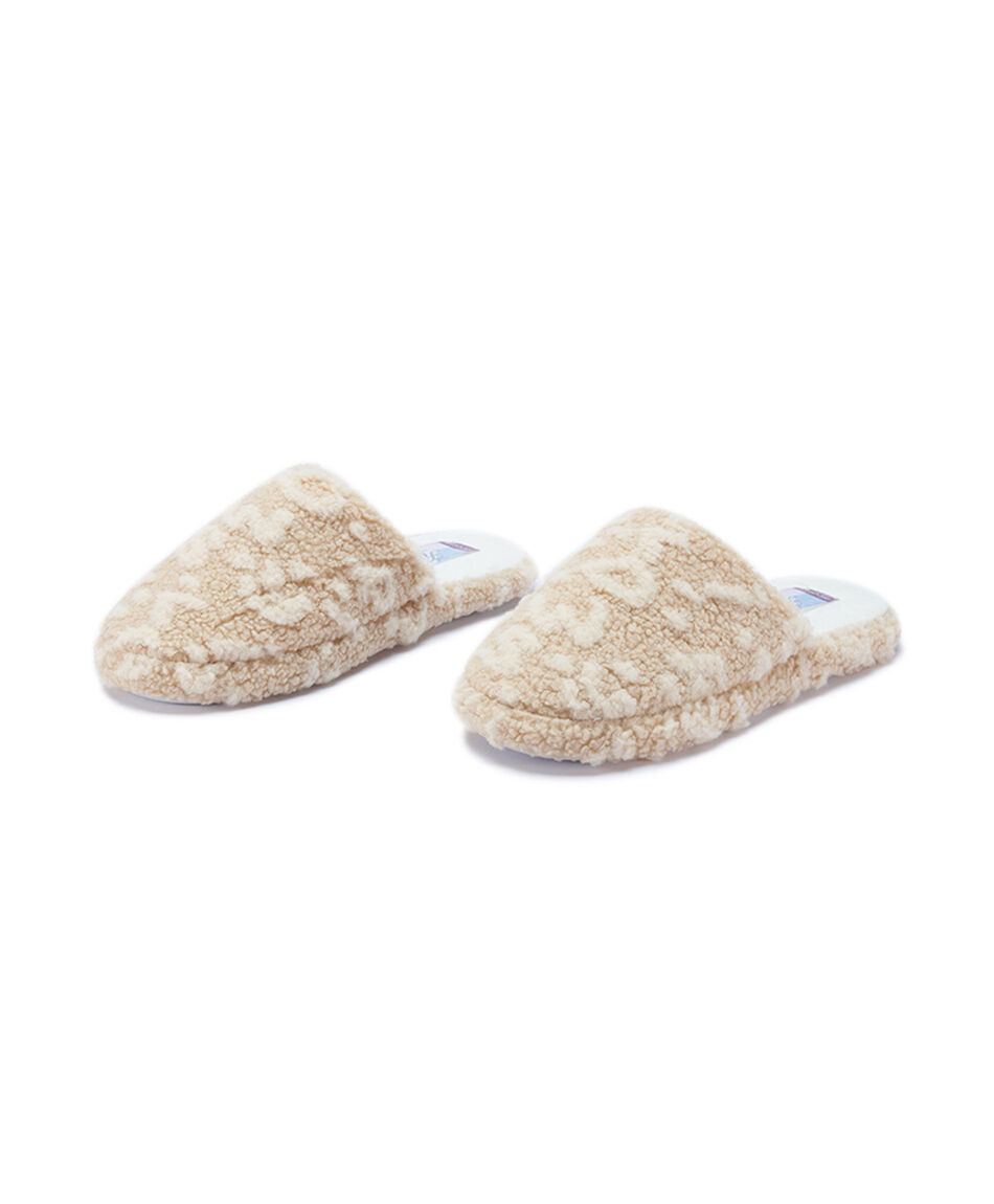 Pantufla mujer chiporro beige