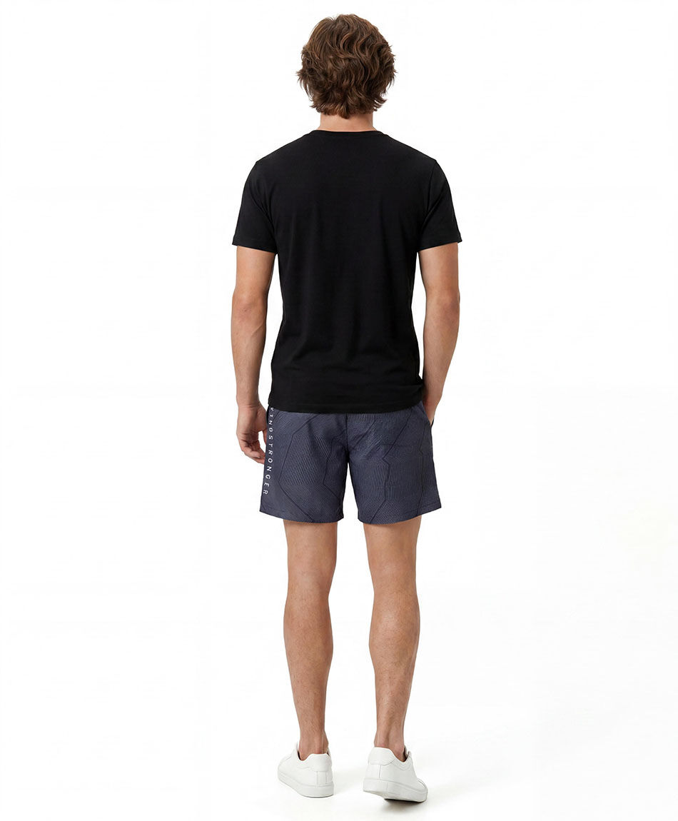 Short deportivo hombre print navy