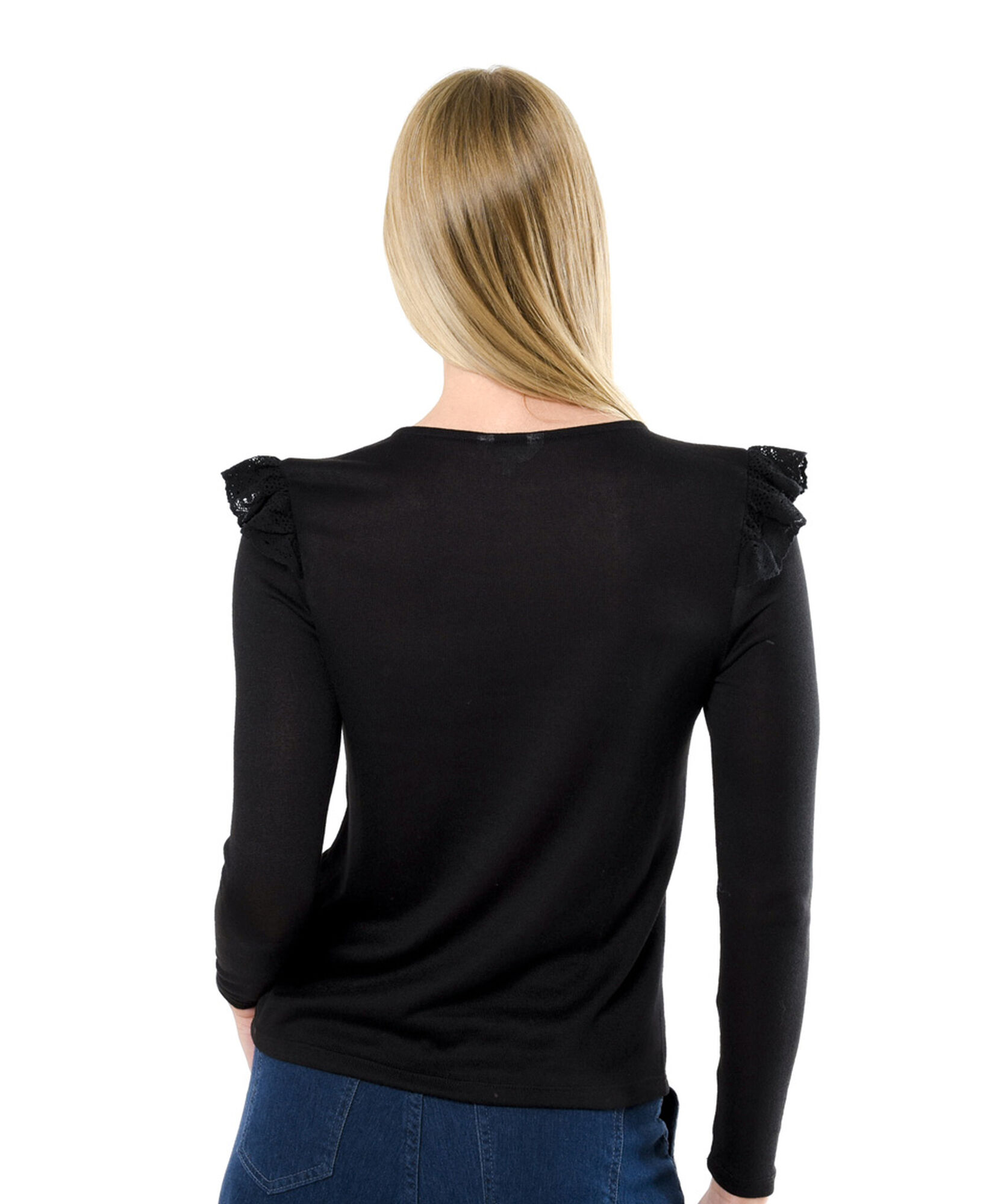 Polera mujer vuelitos hombros Polera mujer vuelitos hombros