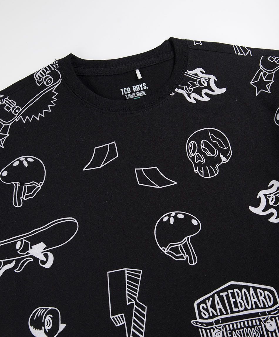Polera ni&ntilde;o skateboard