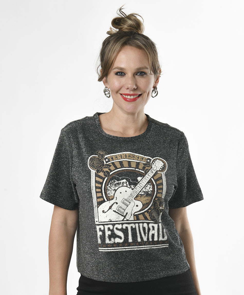 Polera mujer brillante