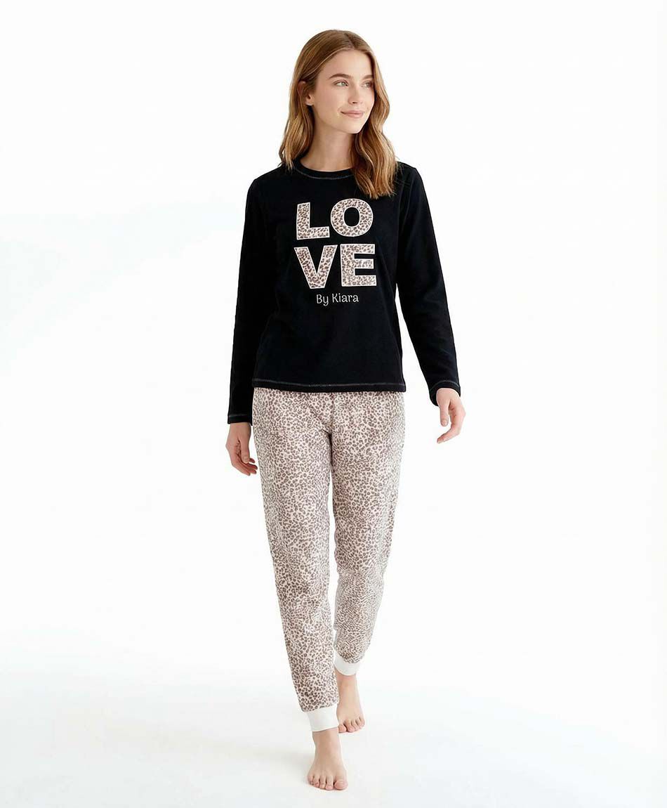 Pijama mujer love animal print