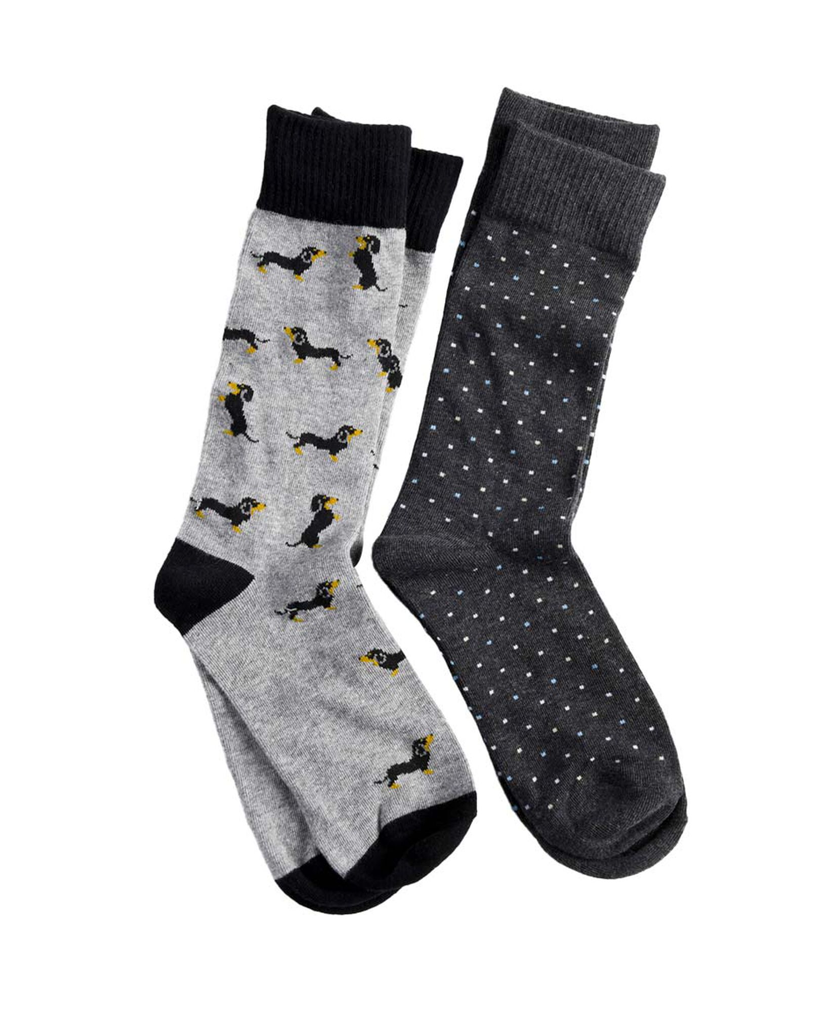 Pack 2 calcetines hombre puntos y perritos Pack 2 calcetines hombre puntos y perritos