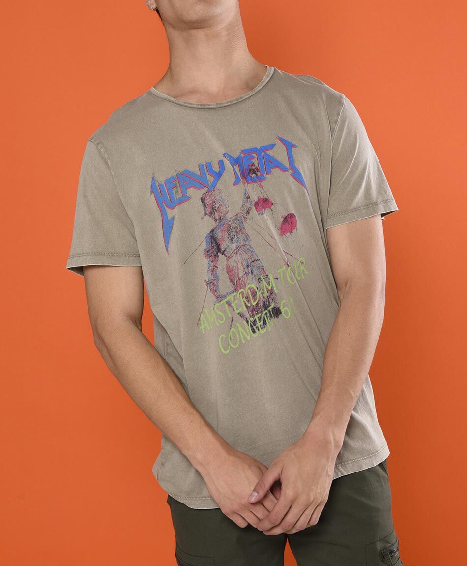 Polera manga corta cuello redondo