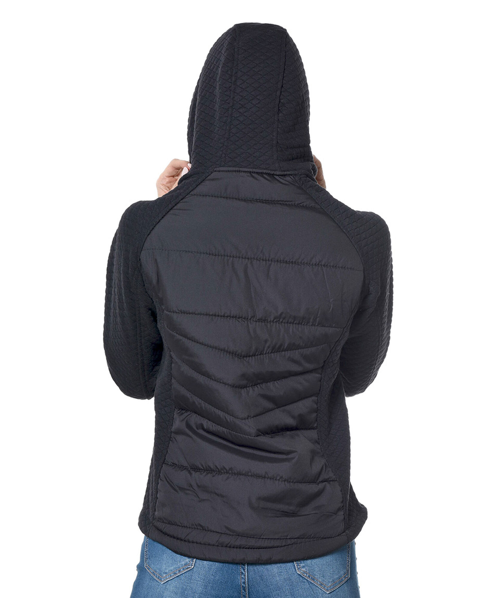 Parka mixta pespuntes Parka mixta pespuntes