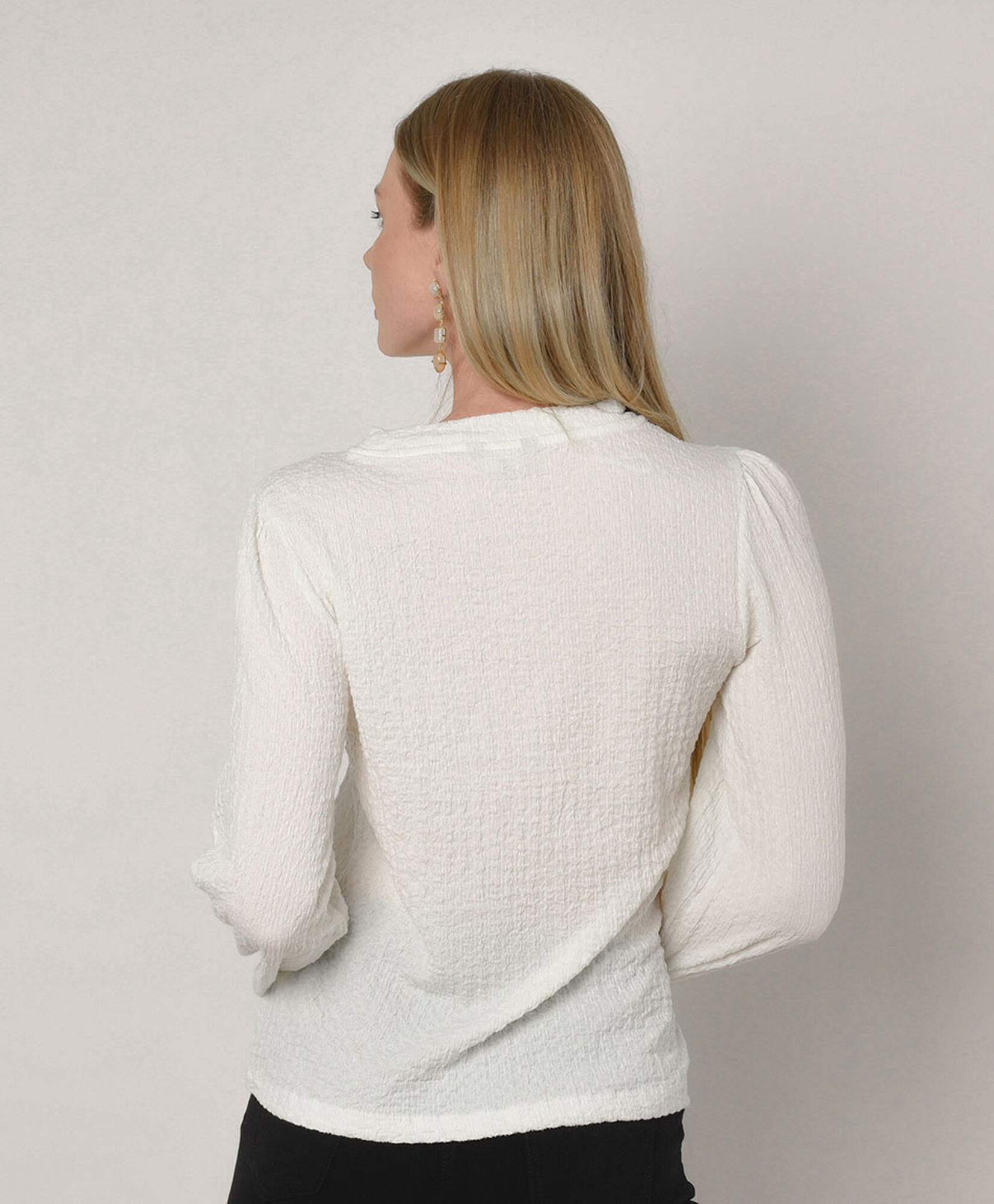 Polera mujer textura puño Polera mujer textura puño