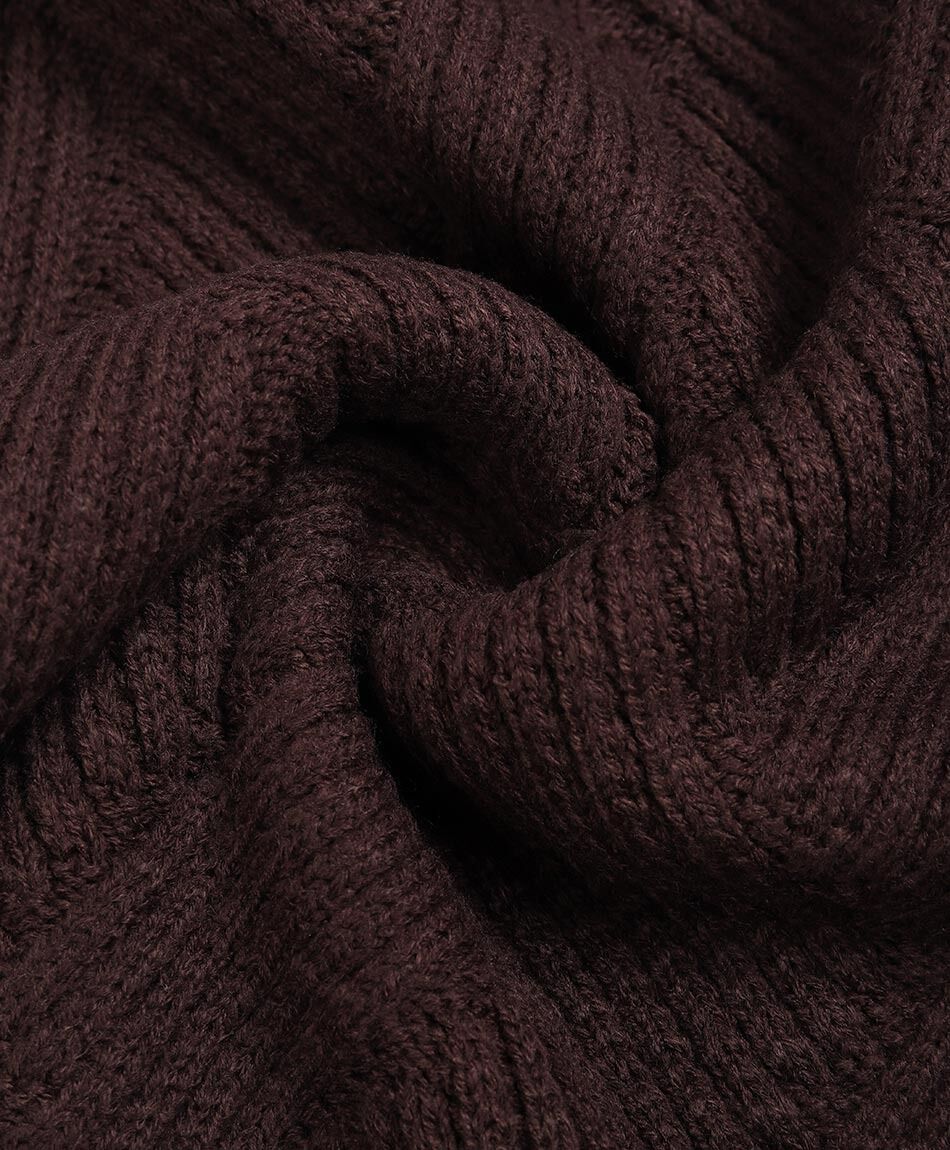 Sweater hombre lineas trenzadas burdeo