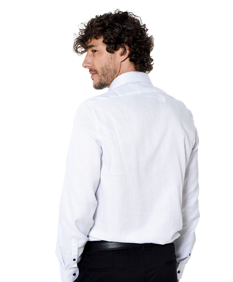 Camisa manga larga dobby