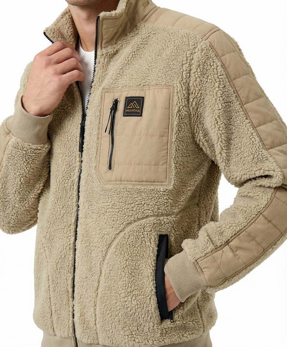 Chaqueta hombre sherpas beige