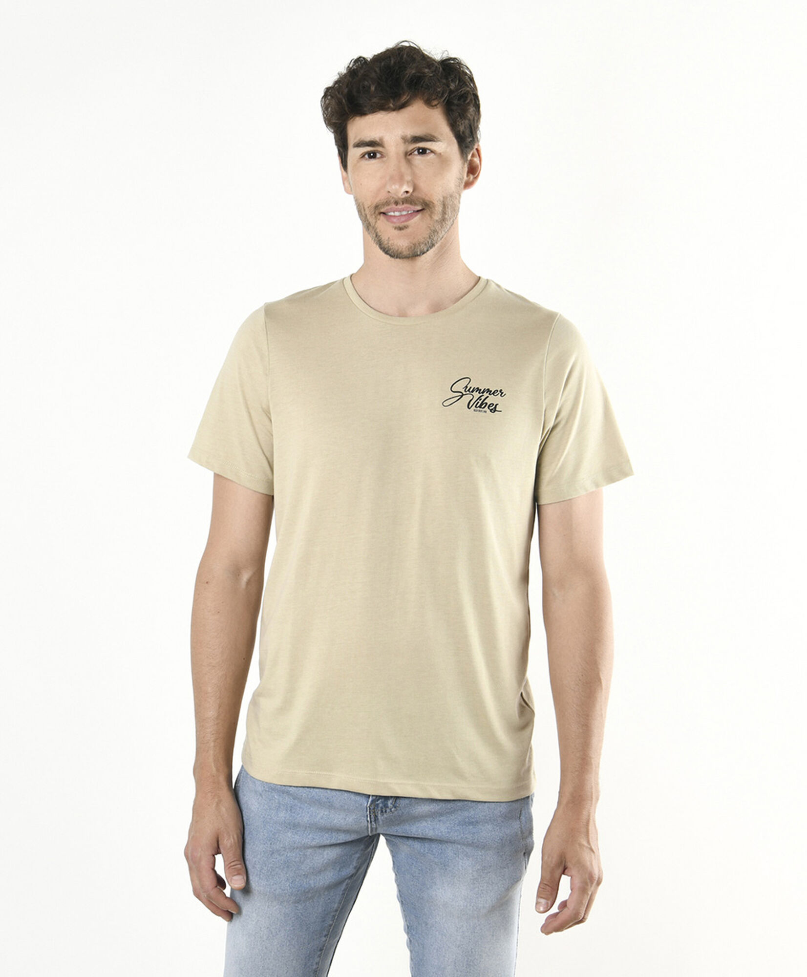 Polera hombre doble estampado summer Polera hombre doble estampado summer