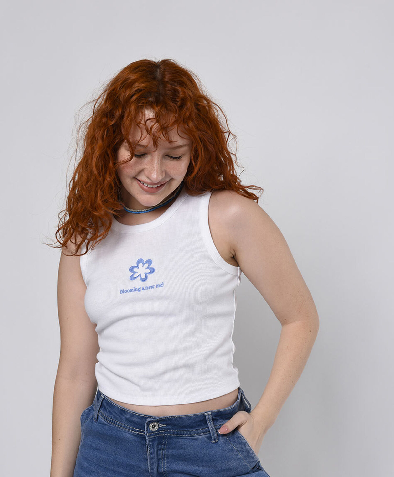 Polera mujer crop flor Polera mujer crop flor