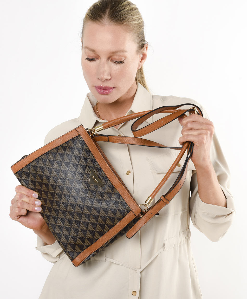 Cartera mujer triángulos