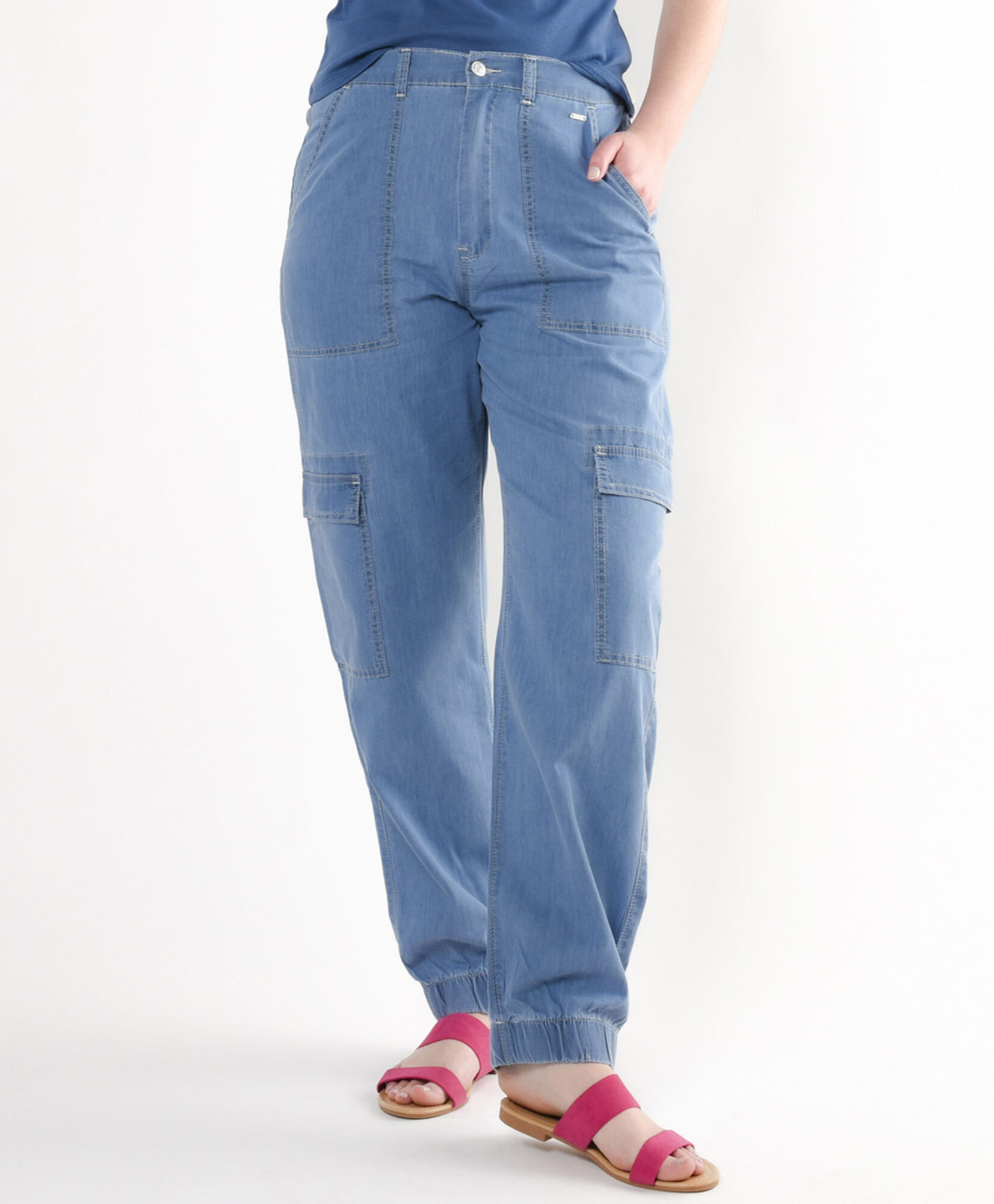 Pantalón mujer denim cargo Pantalón mujer denim cargo