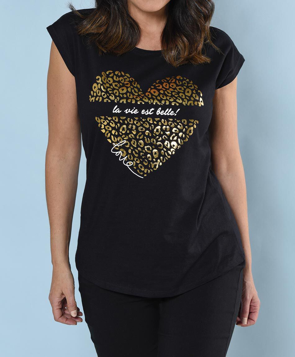 Polera manga mini cuello redondo