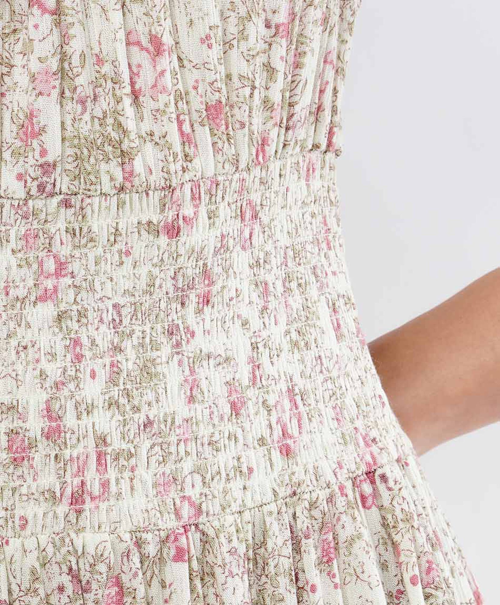 Vestido mujer texturizado flores Vestido mujer texturizado flores
