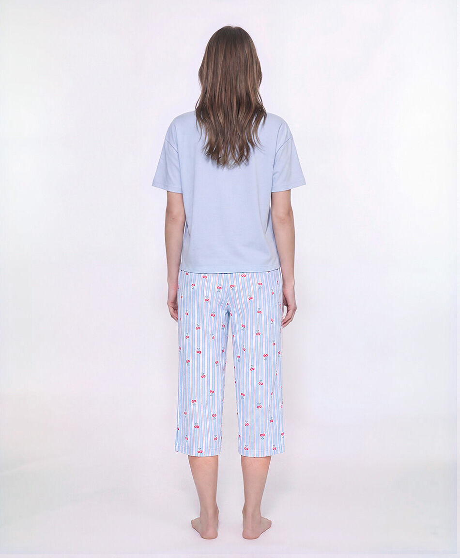 Pijama mujer capri rayas