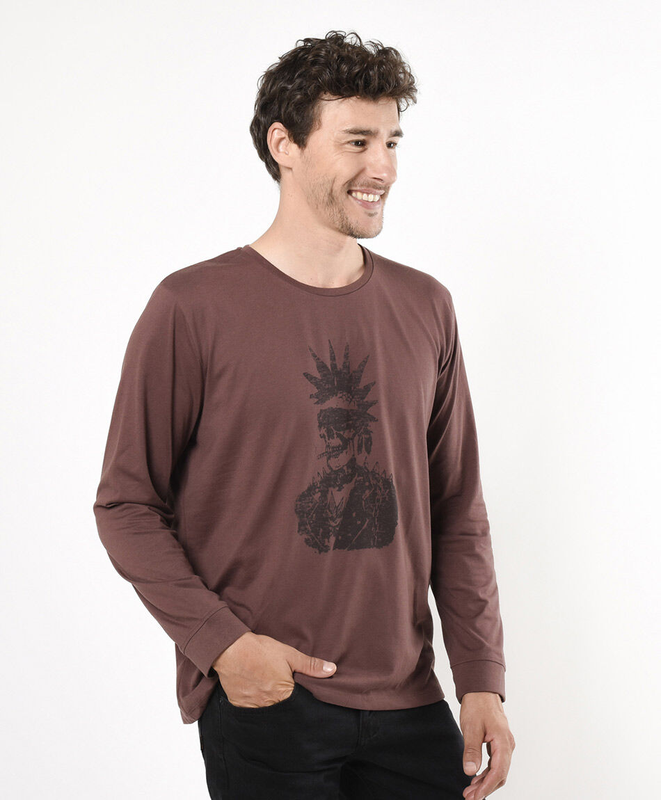 Polera hombre estampado punk