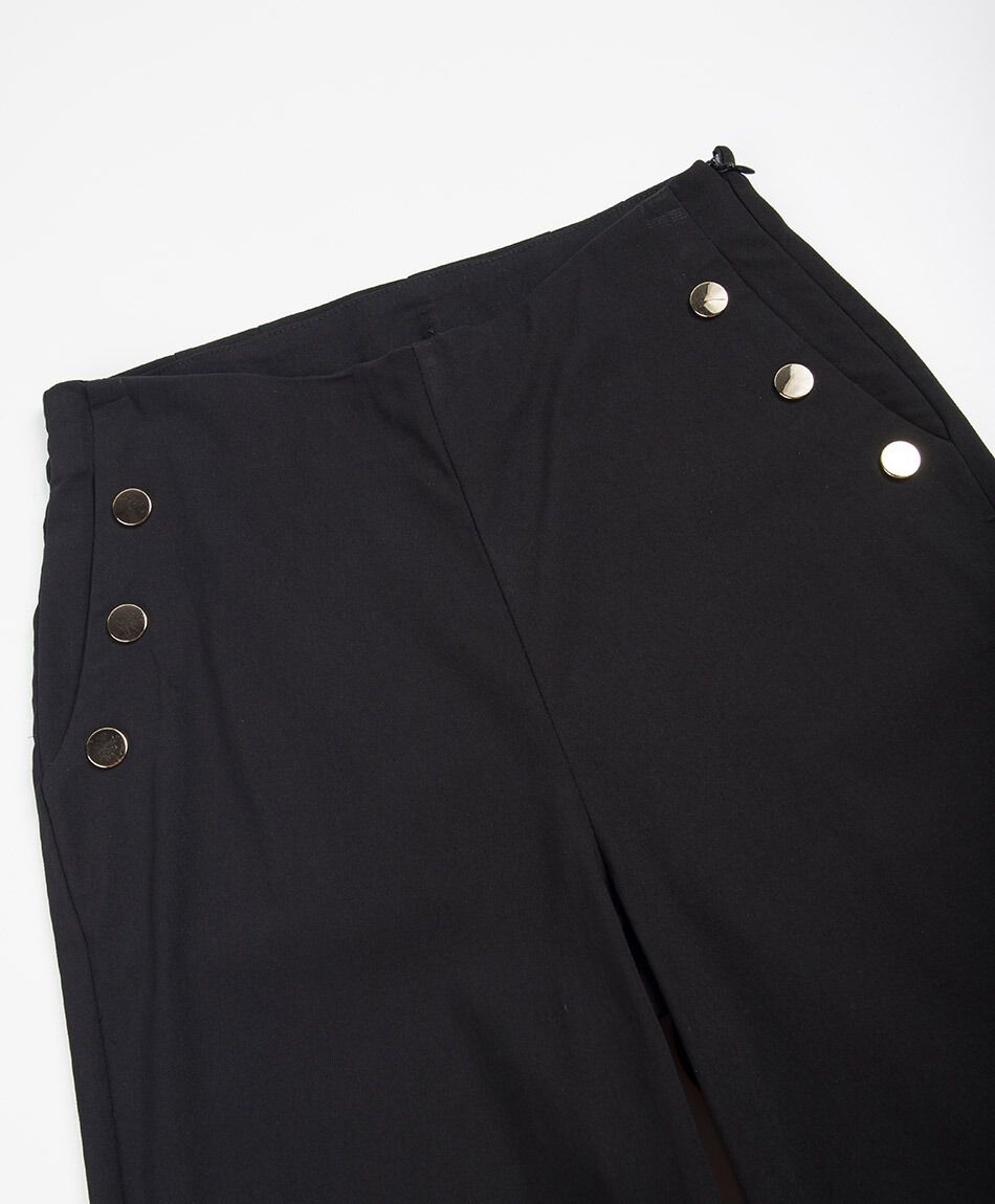 Pantal&oacute;n mujer botones dorados