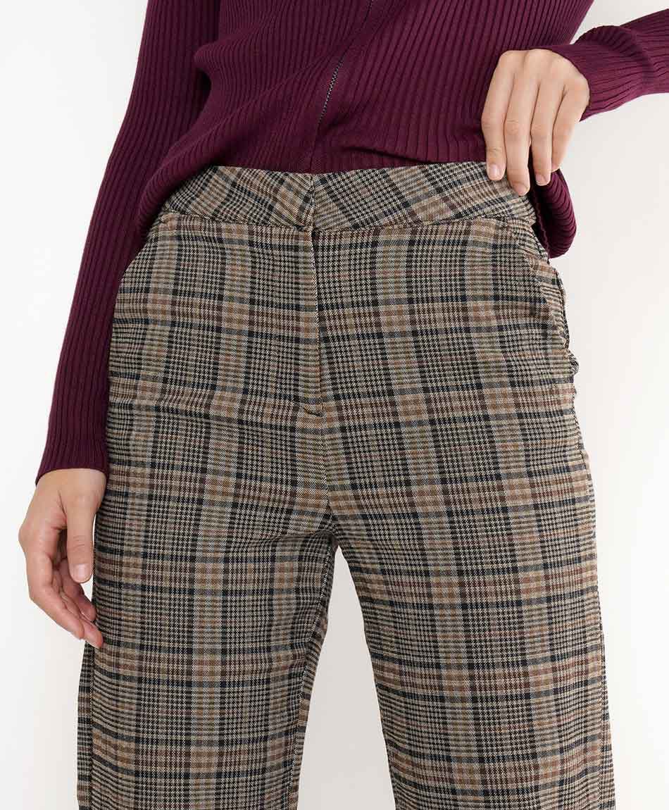Pantal&oacute;n mujer escoc&eacute;s wide